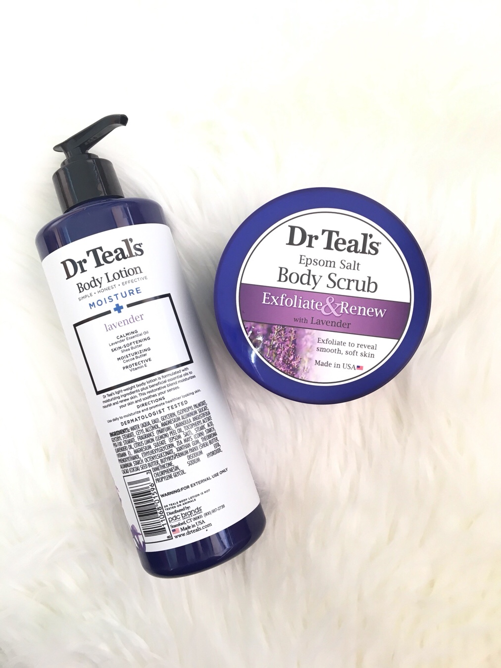 Dr Teal's Lavender Epsom Salt Body Scrub and Body Lotion - Bellyrubz Beauty  -