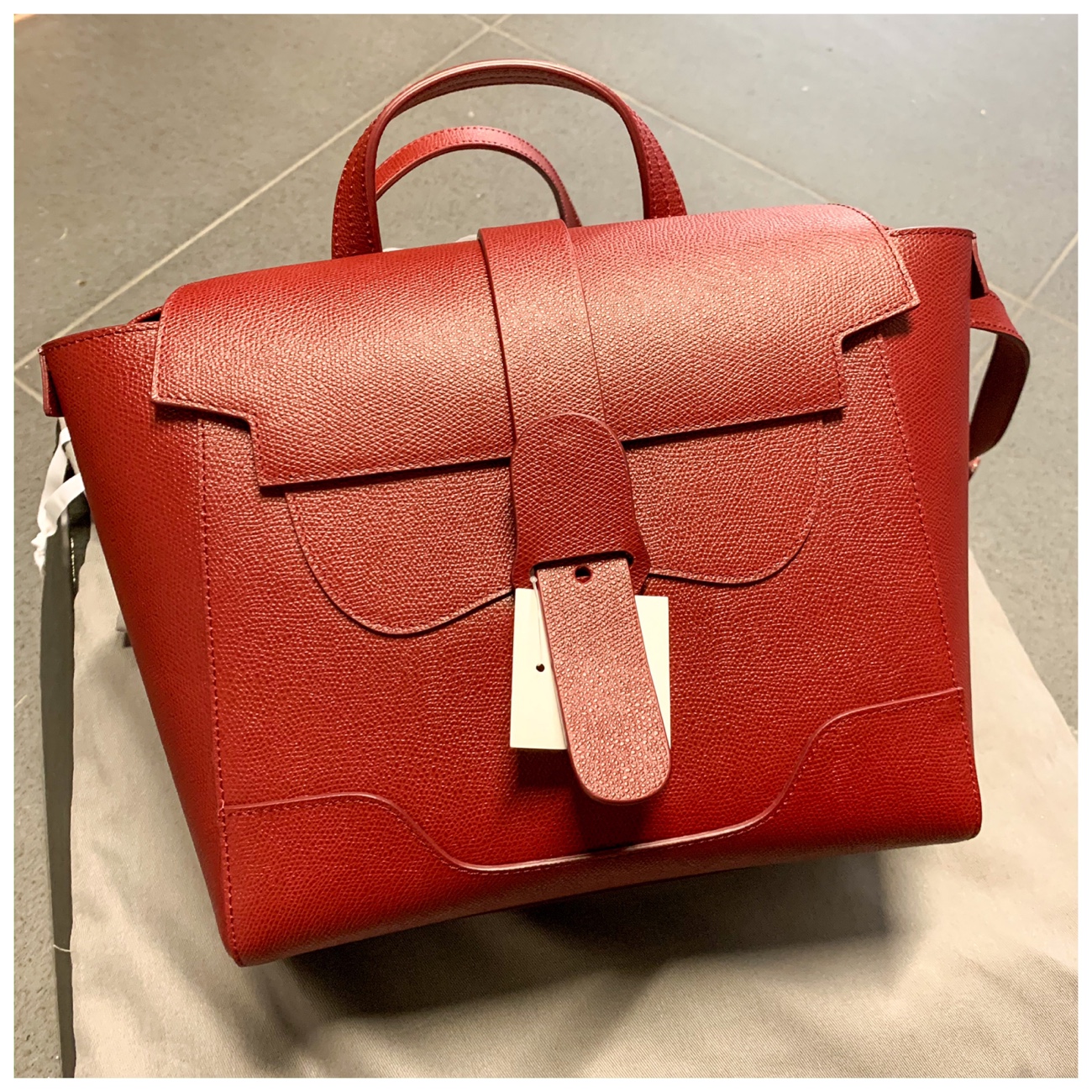 Senreve Aria Élevée Belt Bag, Pebbled in Red