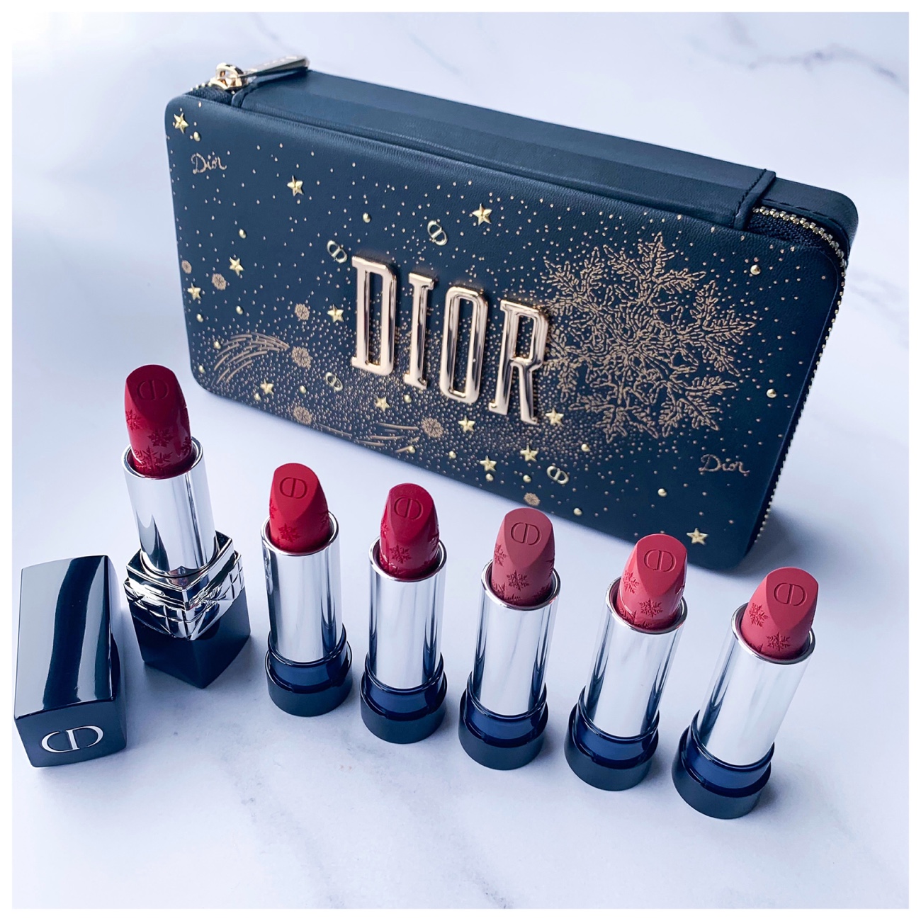 dior lipstick set with clutch