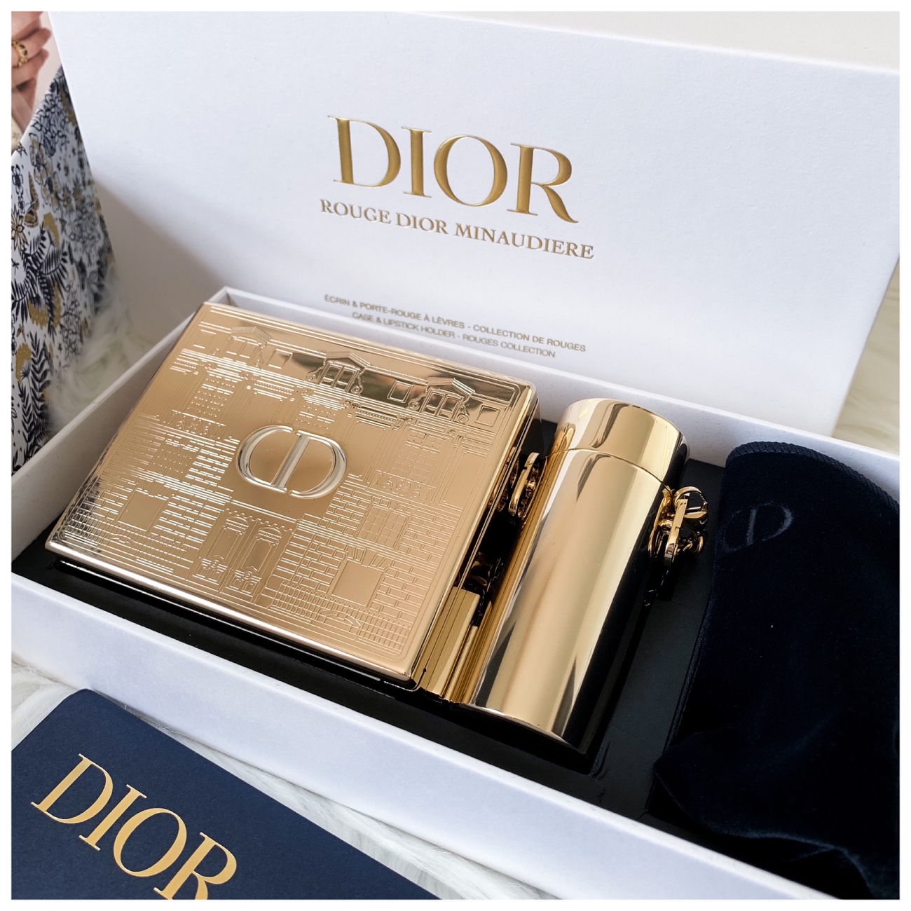 Dior Addict Lipstick Cases: Detailed Review, Dior Beauty Unboxing & Gift  With Purchase Makeup Pouch 
